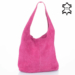 Dámska kabelka z pravej semišovej kože vo farbe Fuchsia