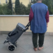 Veľký ultraľahký skladací nákupný vozík na kolieskach 