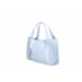 Tácka z pravej kože pre ženy v svetlo modrej farbe