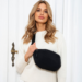 Priestranná dámska taška Fanny Pack/Bag v čiernej farbe