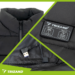 USB vyhrievaná vesta s 11 vyhrievacími zónami vo veľkosti XL