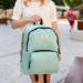 Polyesterový batoh s chlopňou Mint green