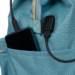 Peterson kék női hátizsák laptop rekesszel USB töltővel Wizz Air és új Ryanair méretben 40 x 30 x 20 cm