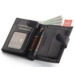 PETERSON PTN 317Z 2-1-1 BLACK Kožená peňaženka RFID