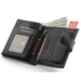 PETERSON PTN 317Z 2-1-1 BLACK Kožená peňaženka RFID